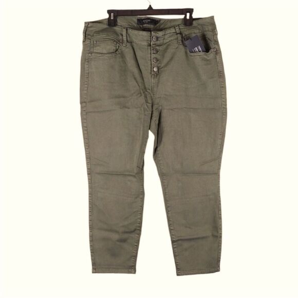 Reseller box of 5 Torrid skinny jeans olive green bundle size 20 - Picture 5 of 5